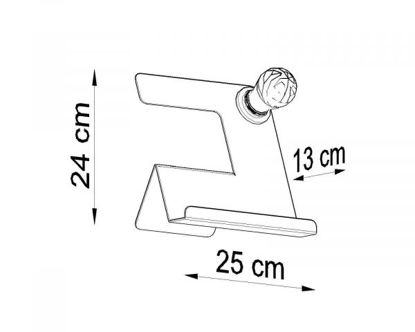 Pöytävalaisin INCLINE valkoinen