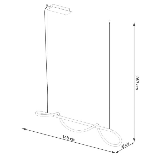 Riippuvalaisin GALAKSE 148 musta LED 2700-6500K