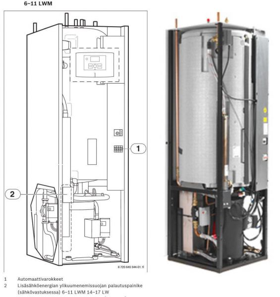 Maalämpöpumppu Bosch Compress 5000 LW/M 11kW varaajalla 