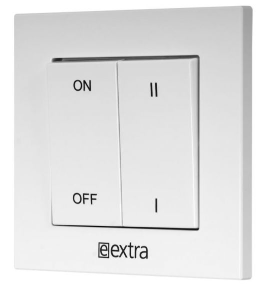 Wall mounted HRU Europlast E-Extra EER100SA, antracite, with wall switch