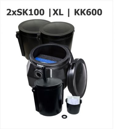 Harmaavesisuodatuspaketti Biobox XL, 2kpl saostuskaivo SK 100 ja KK600 Imeytyskaivo