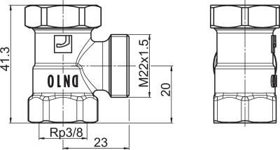 SULKUYHDISTÄJÄ DN10 KULMA STABILA L=23 H=20