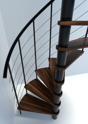 Spiral Staircase MINKA Venezia Smart, Walnut colour