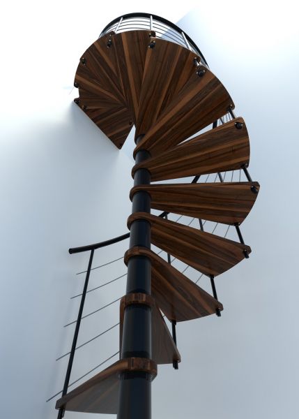 Spiral Staircase MINKA Venezia Smart, Walnut colour