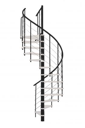 Spiral Staircase MINKA Venezia Smart, white stained beech