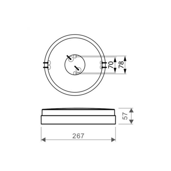 Yleisvalaisin kattovalaisin Ensto Lumo IP44 LED 9W 830 / 840